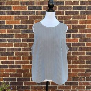 J. Crew Navy and White Striped Tank Top